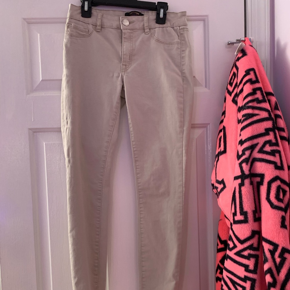 Khaki low rise jeans
